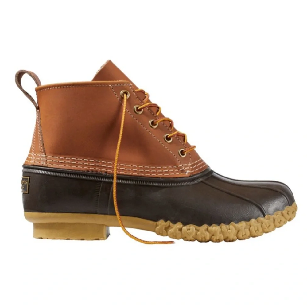 L.L. Bean Mens 6” Bean Duck Boots‎ Hunting Fishing Camping Outdoors Tan Brown 10